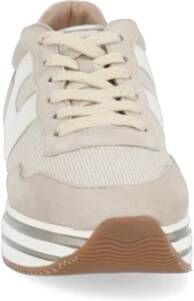 Hogan Roze en ivoorkleurige suède sneakers voor dames Beige Dames