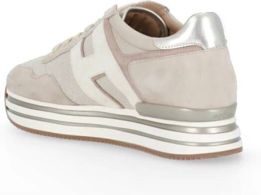 Hogan Roze en ivoorkleurige suède sneakers voor dames Beige Dames