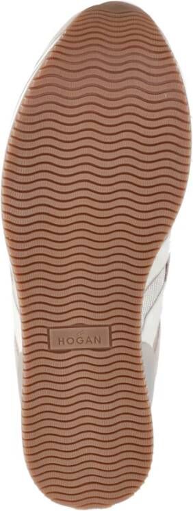 Hogan Roze en ivoorkleurige suède sneakers voor dames Beige Dames