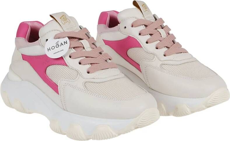 Hogan Fuchsia Hyperactieve Sneakers voor Dames Beige Dames