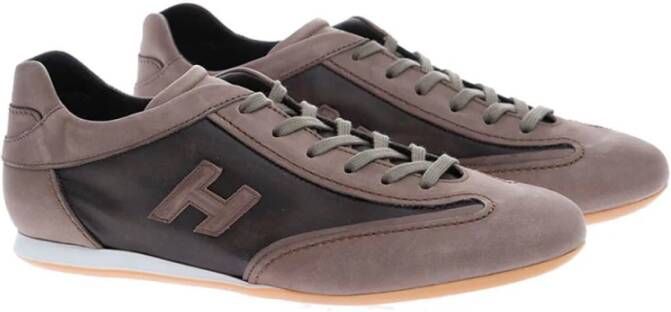 Hogan Beige en bruine lage sneakers Beige Heren