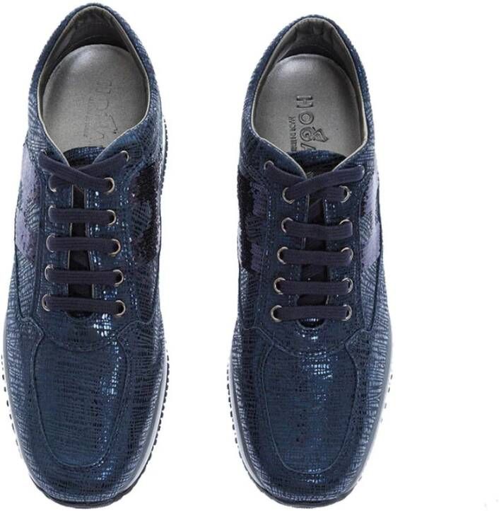 Hogan Navy Blauwe Interactieve Sneakers voor Dames Blauw Dames