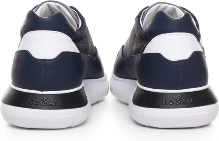 Hogan Leren herensneakers Blauw Heren