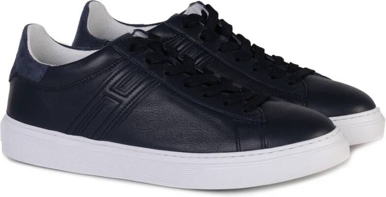 Hogan Blauwe Suède Herensneakers Blauw Heren