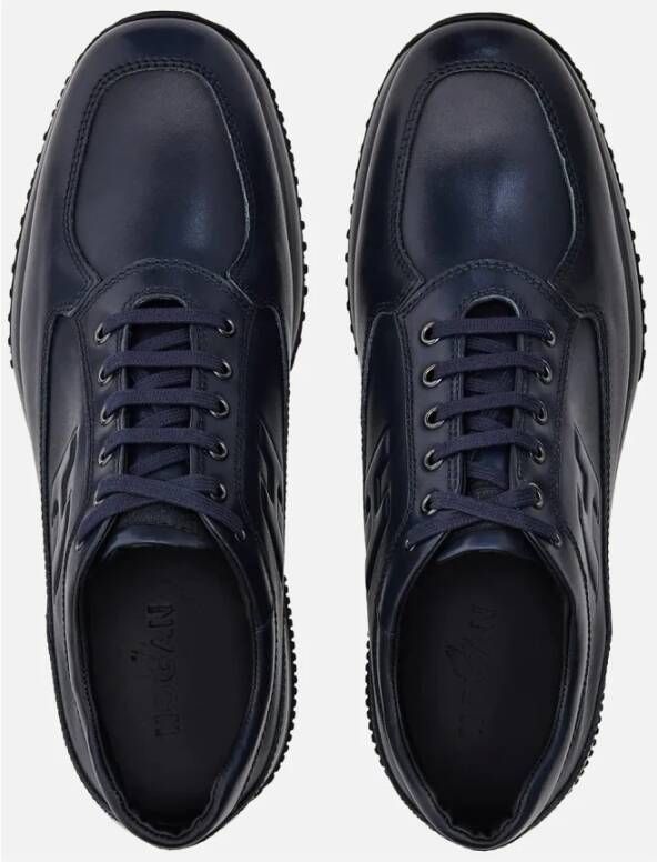 Hogan Casual Leren Sneakers met H-Detail Blue Heren - Foto 3