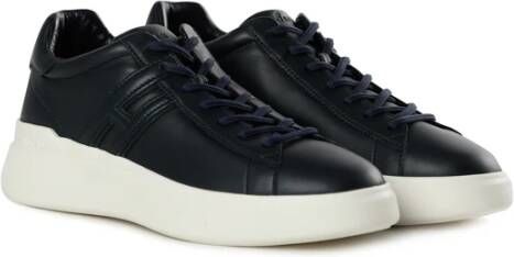 Hogan H580 Blauwe Kalfsleren Sneakers Blauw Heren