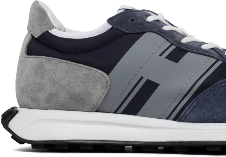 Hogan Donkerblauwe lage sneakers van kalfsleer Blauw Heren