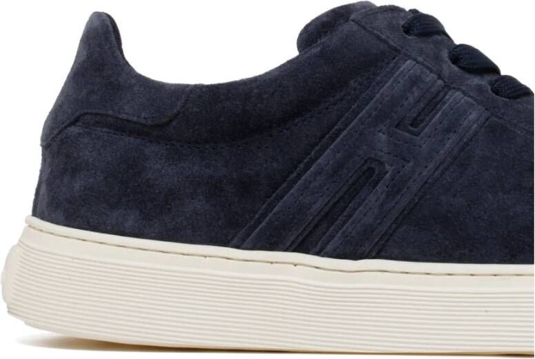 Hogan Marineblauwe Suède Lage Sneakers Blauw Heren