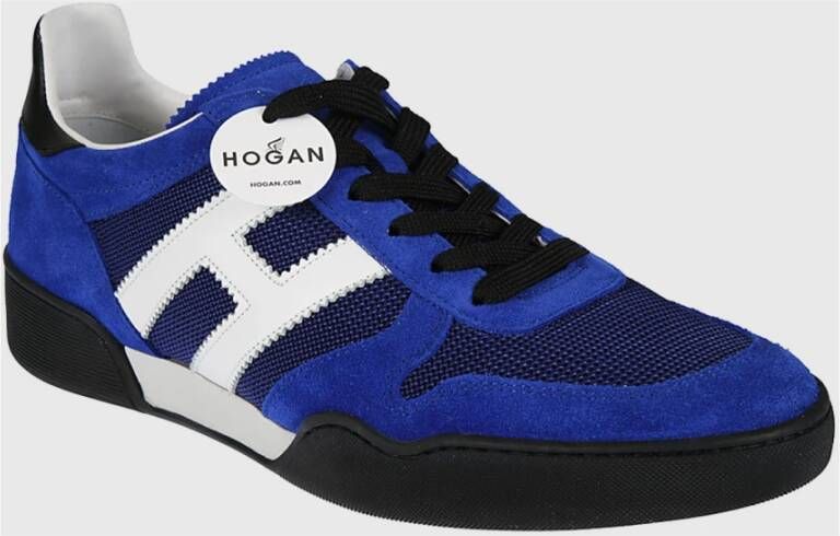 Hogan Hoogwaardige leren sneakers Blauw Heren