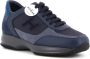 Hogan Blauwe Leren Panel Patch Platte Schoenen Blue Heren - Thumbnail 3