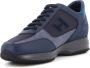 Hogan Blauwe leren panel patch instapschoenen Blue Heren - Thumbnail 4