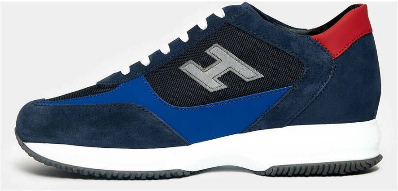 Hogan Blauw en Rood Suède Sneakers Blauw Heren
