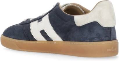 Hogan Blauwe Sneakers Paneeldesign Logo Blue Heren