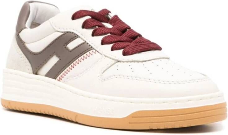 Hogan Sneakers Bordeaux Rood Wit Grijs Multicolor Dames