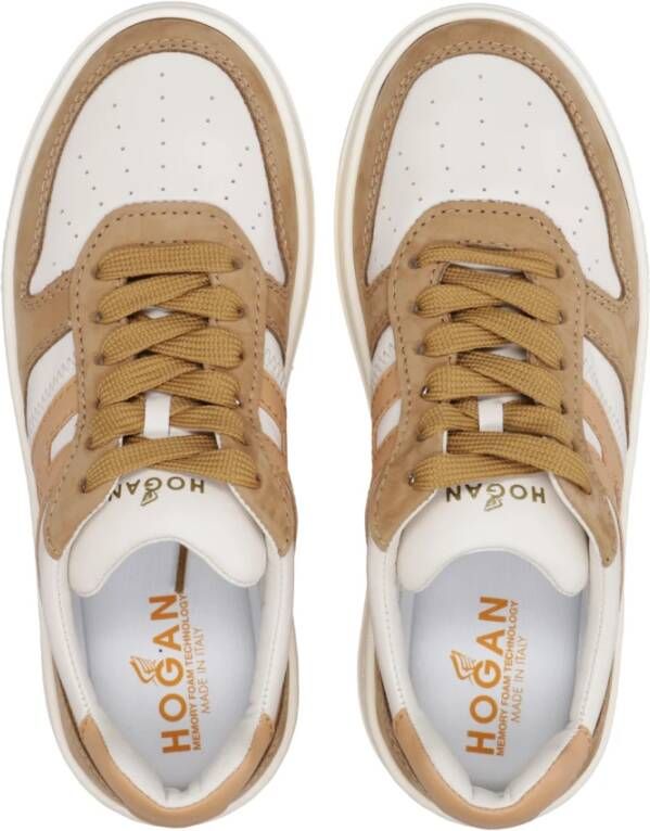 Hogan Retro Basketbalsneakers Bruin Dames