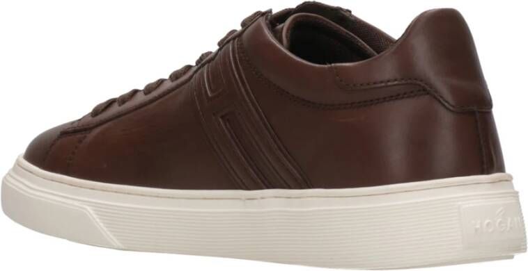 Hogan Stijlvolle Lage Sneakers Bruin Heren