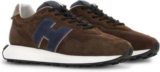 Hogan H601 Allacciato H Patch Sneakers Bruin Heren