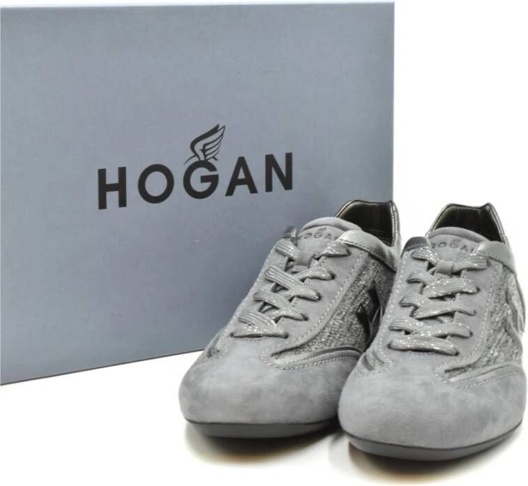 Hogan Suède Grijze Sneakers voor Dames Grijs Dames