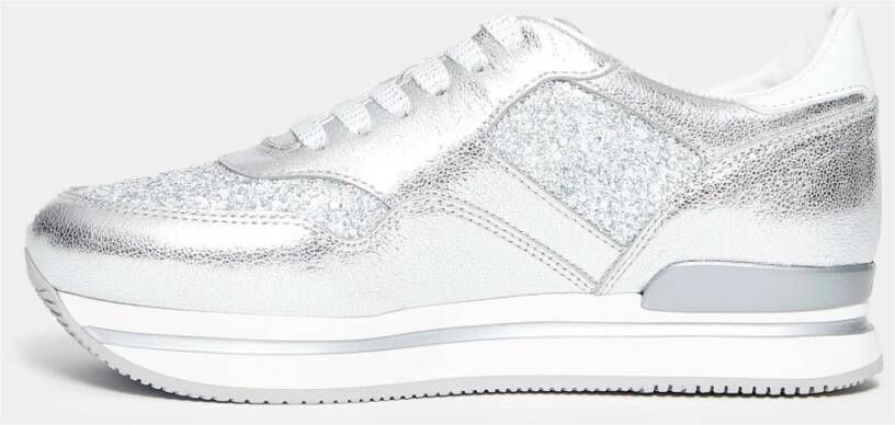 Hogan Zilveren Glitter Sneakers voor Vrouwen Grijs Dames