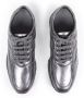 Hogan Trendy Metallic Leren Sneakers Grijs Dames - Thumbnail 3