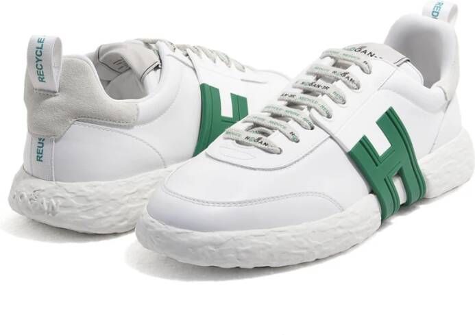 Hogan Hoogwaardige leren sneakers voor heren Groen Heren