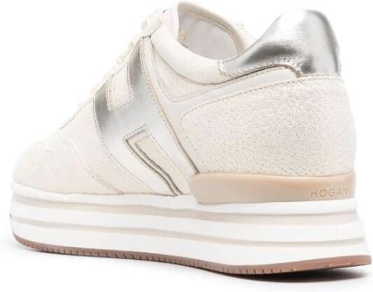Hogan Platform Sneakers in Grijs Leer Gray Dames