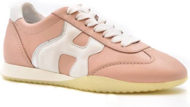 Hogan Leren sneakers voor vrouwen Roze Dames