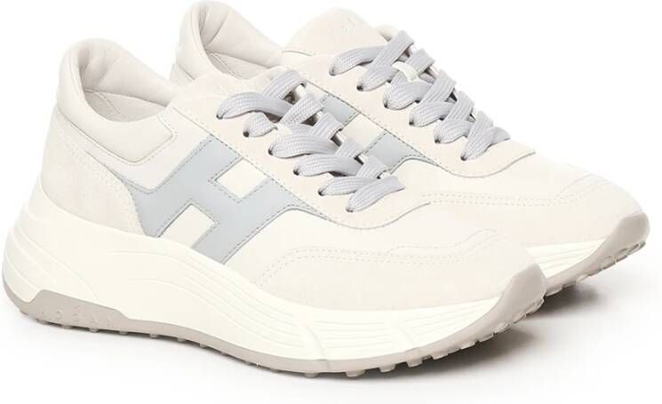 Hogan Sneakers van suède met leren inzetstukken Beige Heren