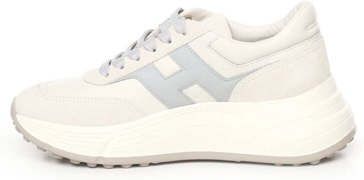 Hogan Sneakers van suède met leren inzetstukken Beige Heren