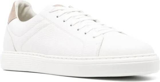 Hogan Witte Leren Sneakers met Contrasterend Hiel Detail White Heren - Foto 4