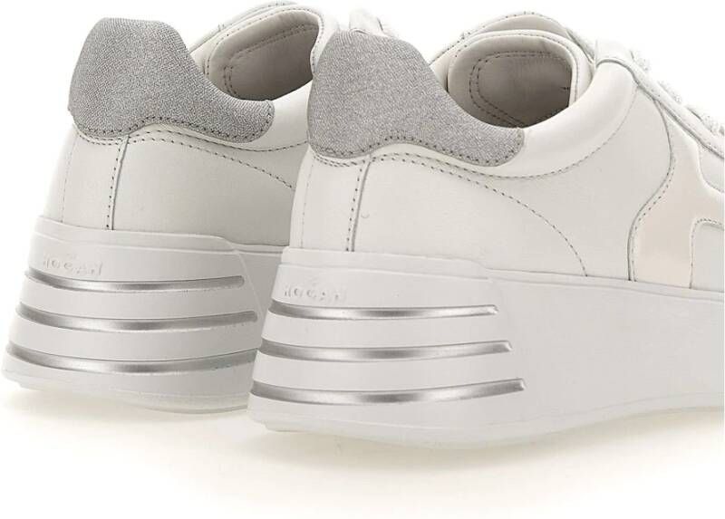 Hogan Witte Leren Sneakers met Patentleer en Stoffen Details White Dames - Foto 11