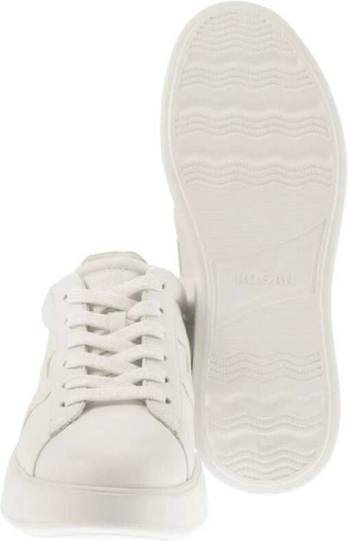 Hogan Witte Leren Sneakers met Patentleer en Stoffen Details White Dames - Foto 9