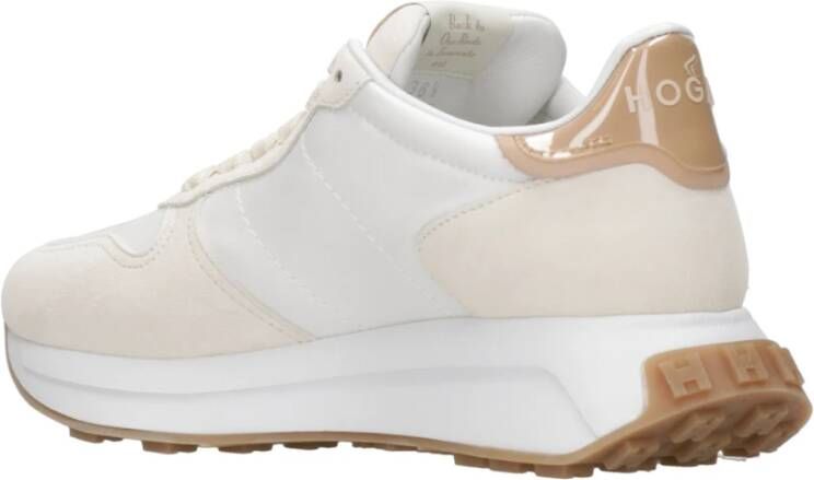 Hogan Witte sneakers voor dames met suède en nylon inzetstukken Wit Dames