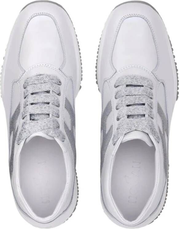 Hogan Witte Leren Sneakers voor Vrouwen Wit Dames