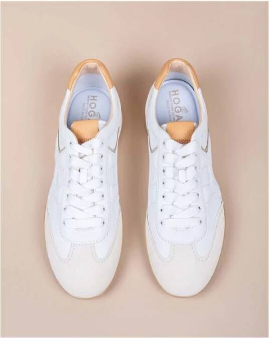 Hogan Platin Vrouwen Sneakers met Vanille Accenten Wit Dames