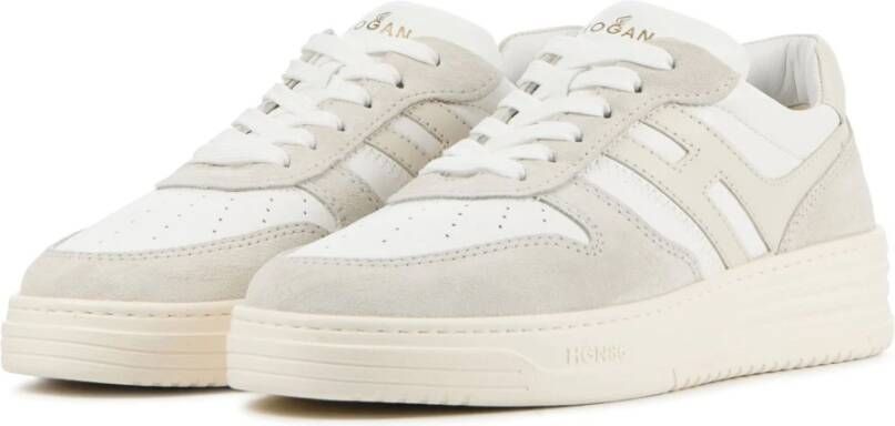 Hogan Witte Suède Sneakers voor Dames Wit Dames