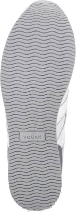 Hogan Metallic Leren Sneakers Wit Dames