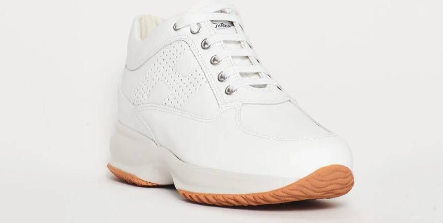 Hogan Witte leren sneakers Wit Dames