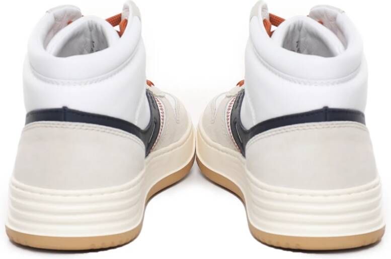 Hogan Italiaanse Suède Sneakers met Zichtbare Naden Wit Heren