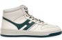 Hogan Witte en groene hoge leren sneakers White Heren - Thumbnail 2