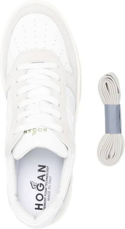 Hogan Sneakers van glad leer met suède inzetstukken White Heren - Foto 7