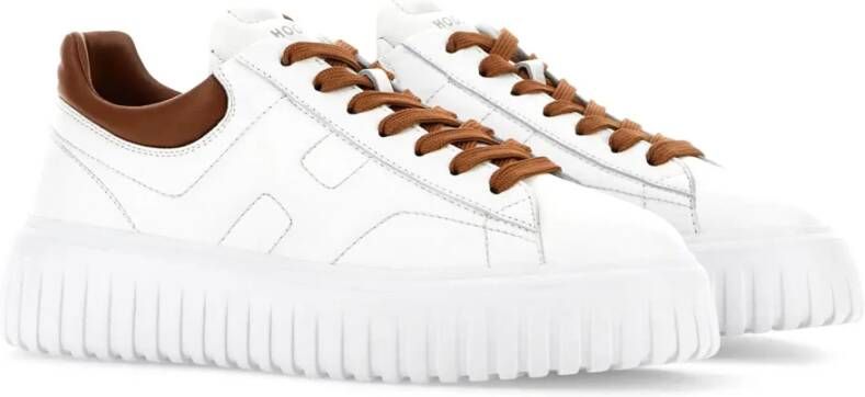 Hogan Witte H-Stripes Sneakers Wit Heren