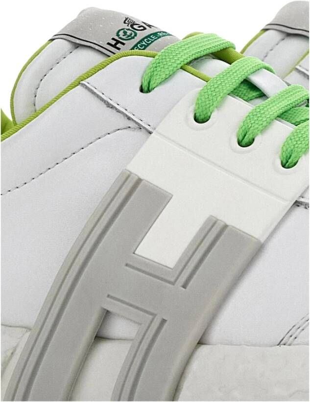 Hogan Groene platte schoenen met -3R stijl Wit Heren