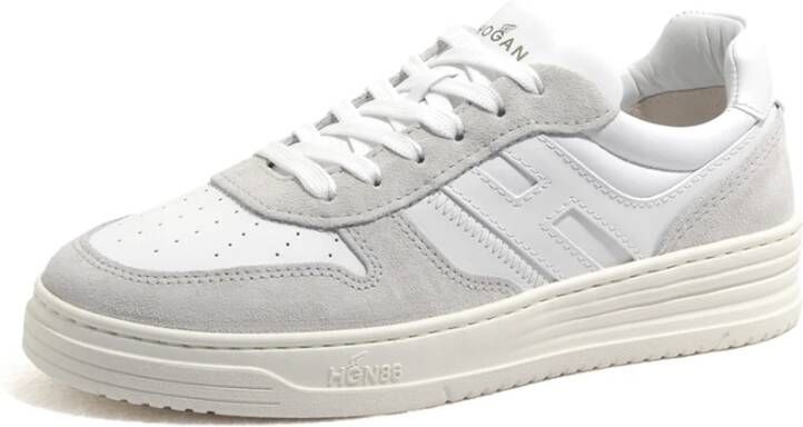 Hogan Hoogwaardige leren sneakers Wit Heren