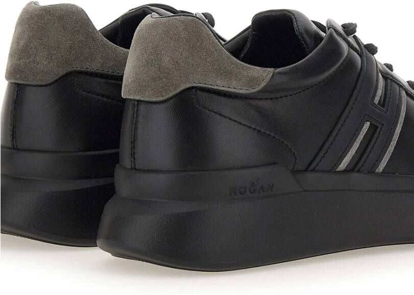 Hogan Premium Leren Herensneakers Zwart Heren