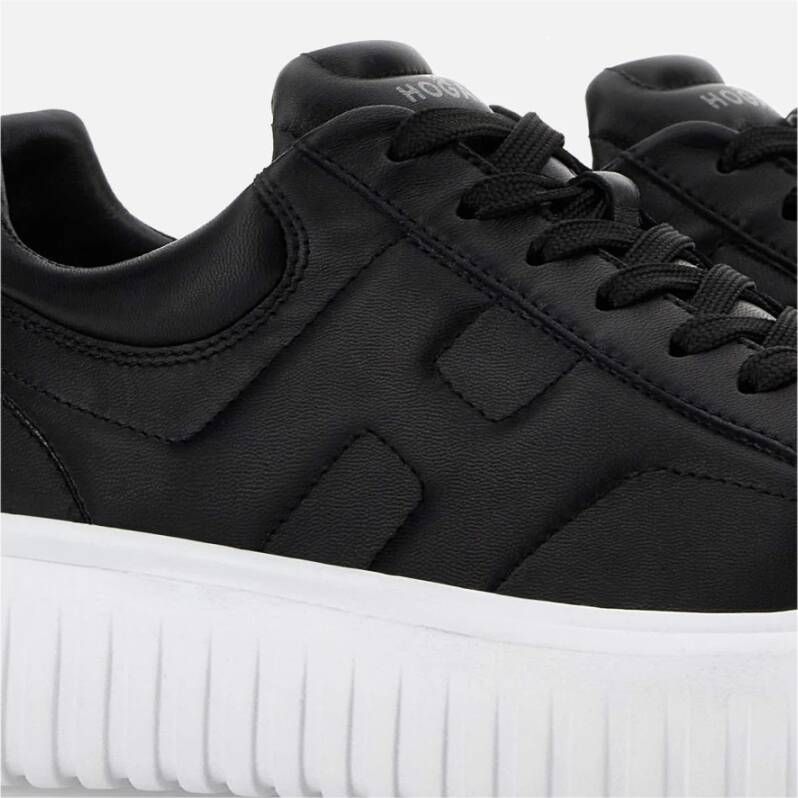 Hogan Zwarte H-Stripes Sneakers Zwart Heren