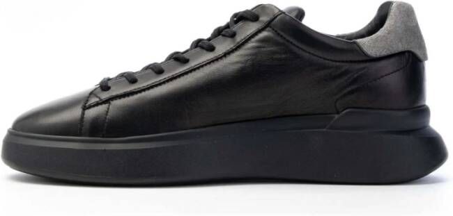 Hogan Stijlvolle Leren Sneakers Zwart Heren
