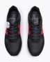 Hogan Zwarte Leren Sneakers met Rode Hak en Tricolor Rubberen Zool Zwart Heren - Thumbnail 3