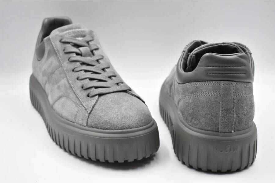 Hogan Sportieve Veterschoenen in Fumo