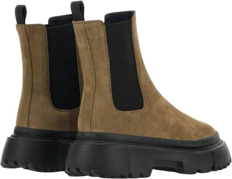 Hogan Stijlvolle Beige Enkellaarzen Aw23
